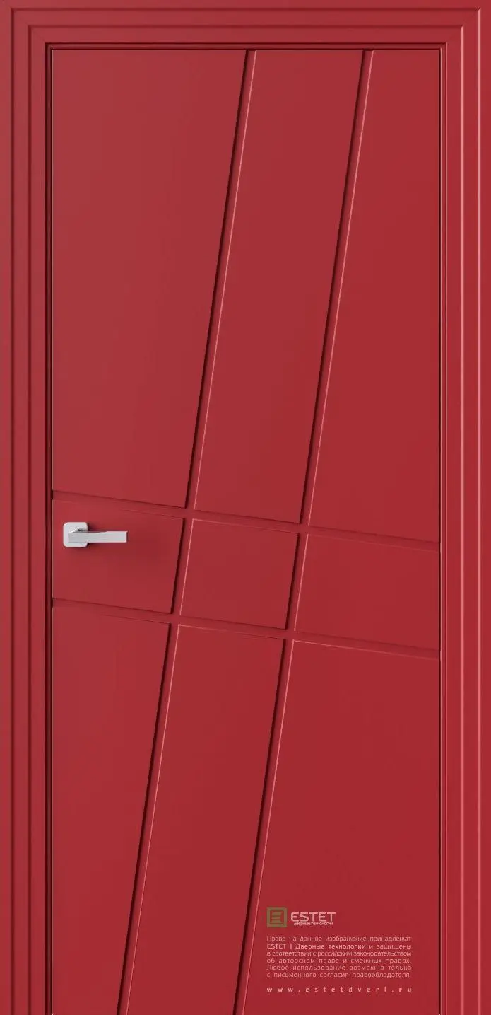 Межкомнатная дверь P15 RAL3002 Красный