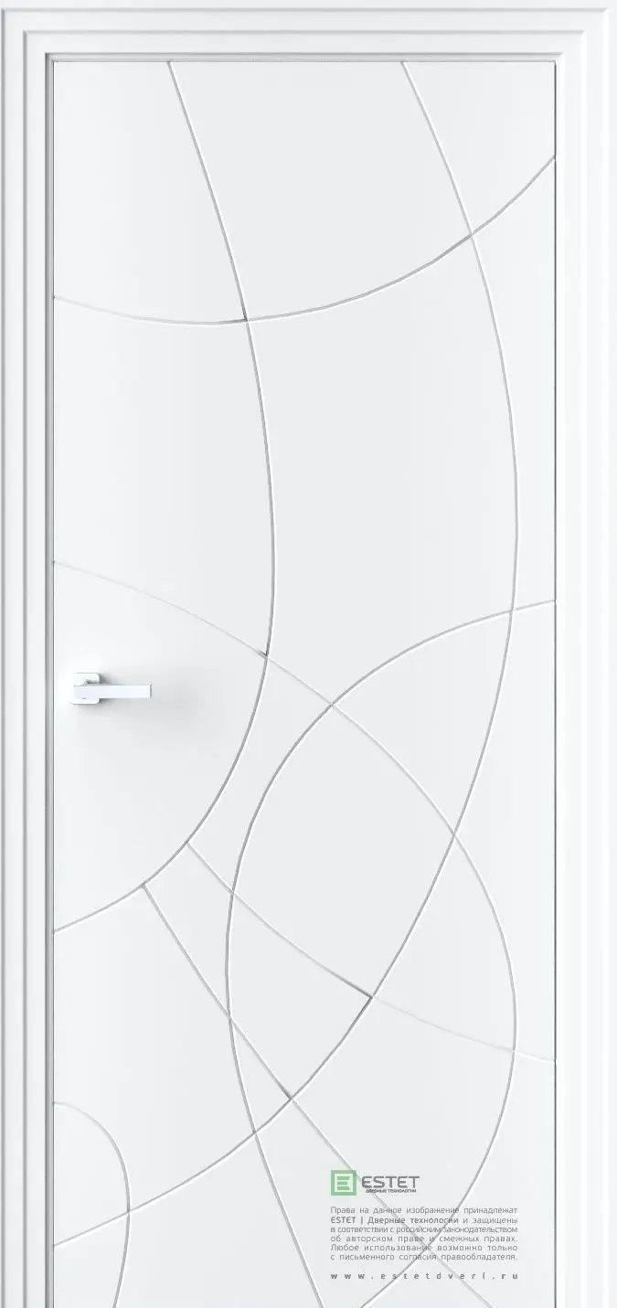 Межкомнатная дверь P12 RAL9003 Белый