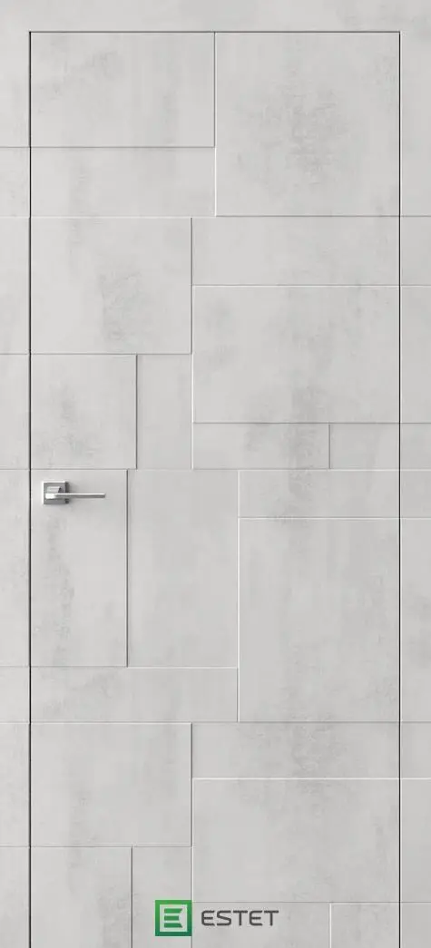 Межкомнатная дверь PV-4 Камень светлый Светло-серый