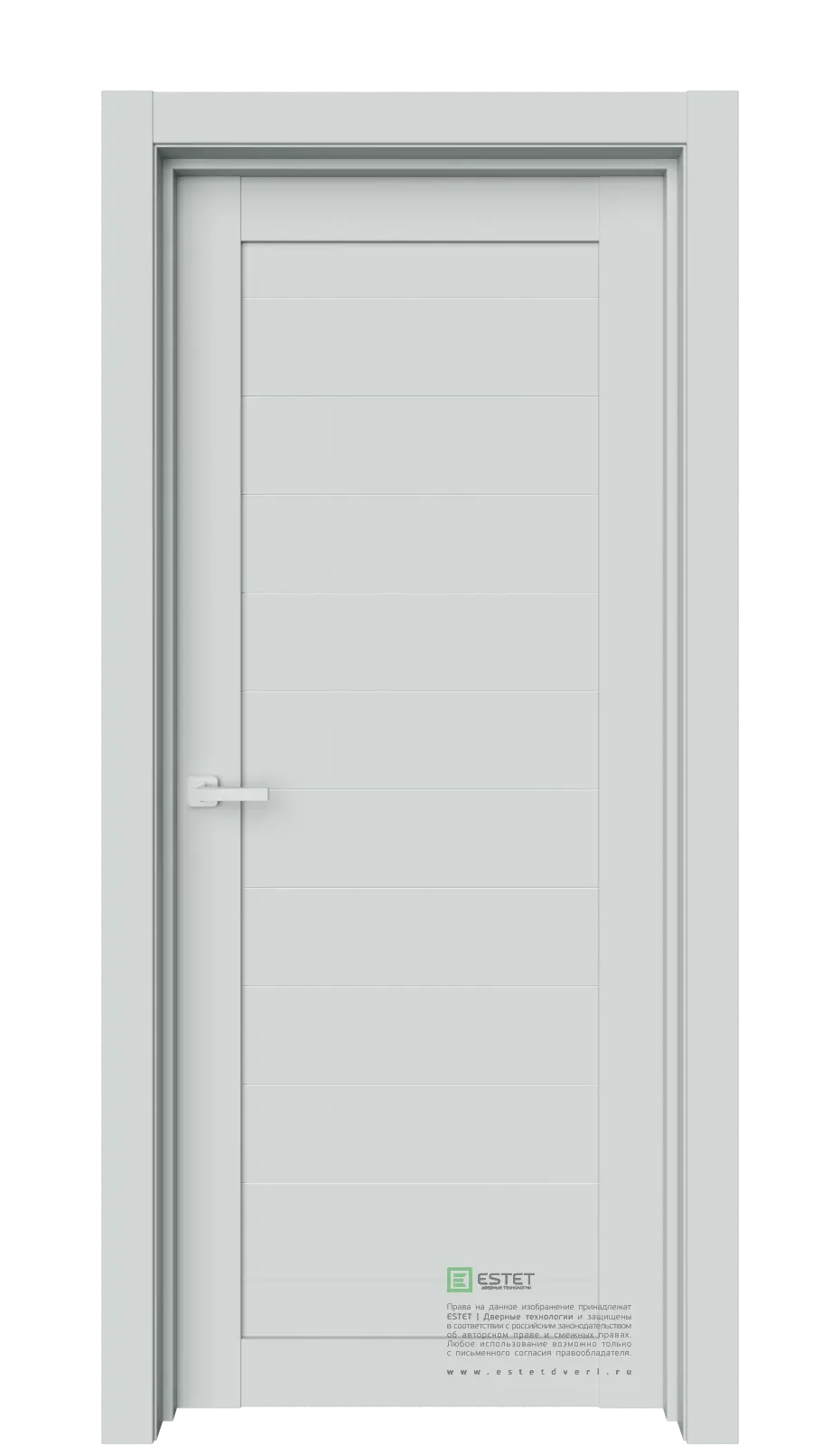 Межкомнатная дверь Роял-R4 Ultatex серый Светло-серый Сатинат графит