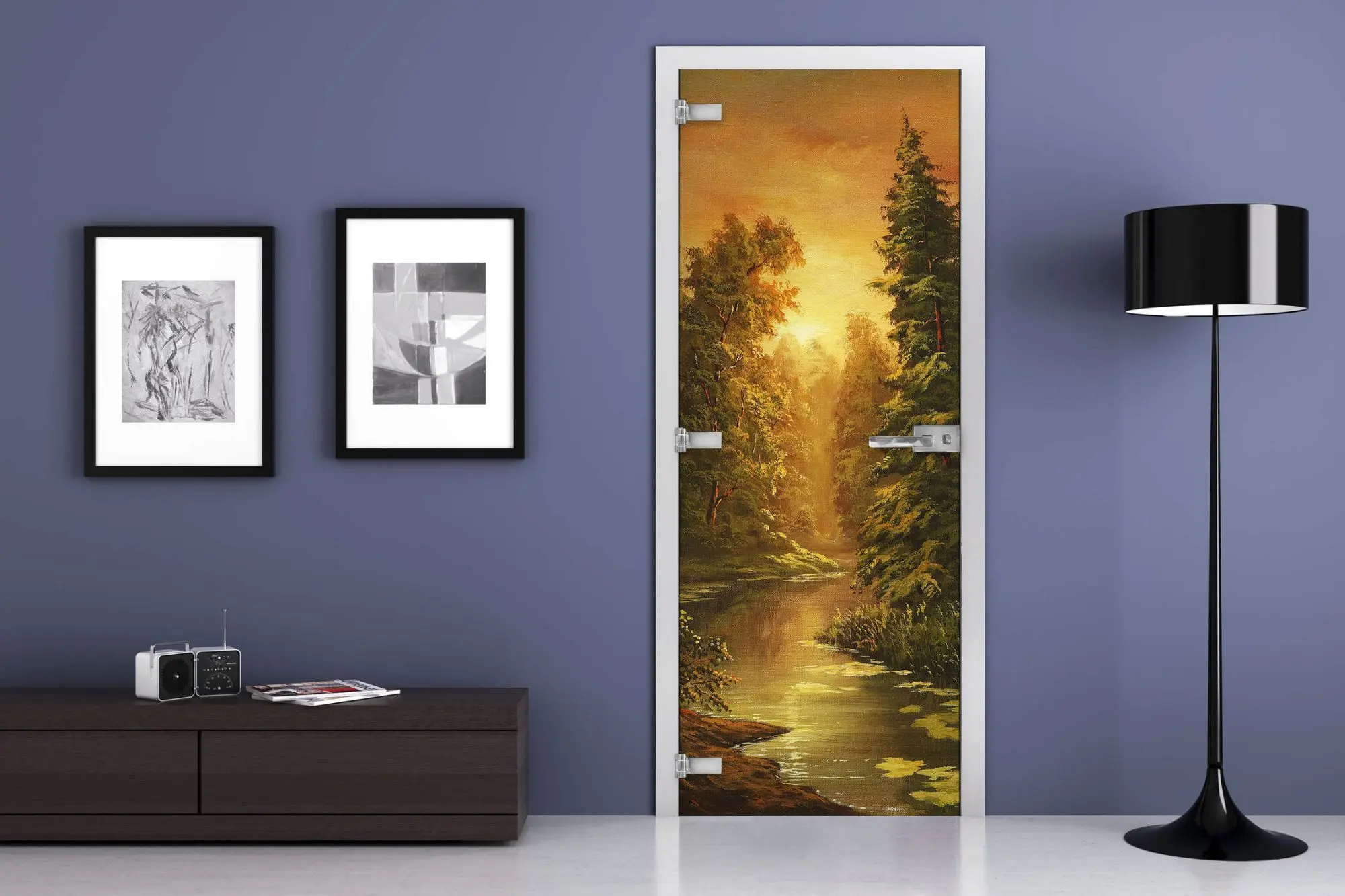 Дверь стеклянная MG-Painting 10