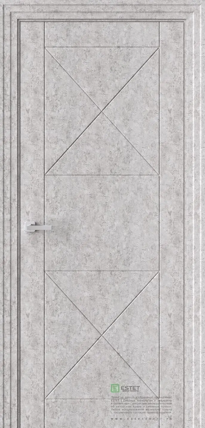 Межкомнатная дверь P4 Бетон Бетон