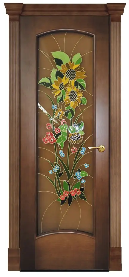 Межкомнатная дверь Экзотика ПО "Подсолнух", анегри тон 1 Темный Анегри