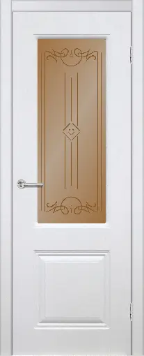 Межкомнатная дверь М-3P ПО белое дерево Белый