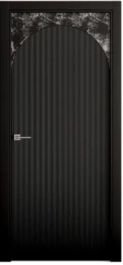 Межкомнатная дверь Каррара-10 RAL 9011 Черный