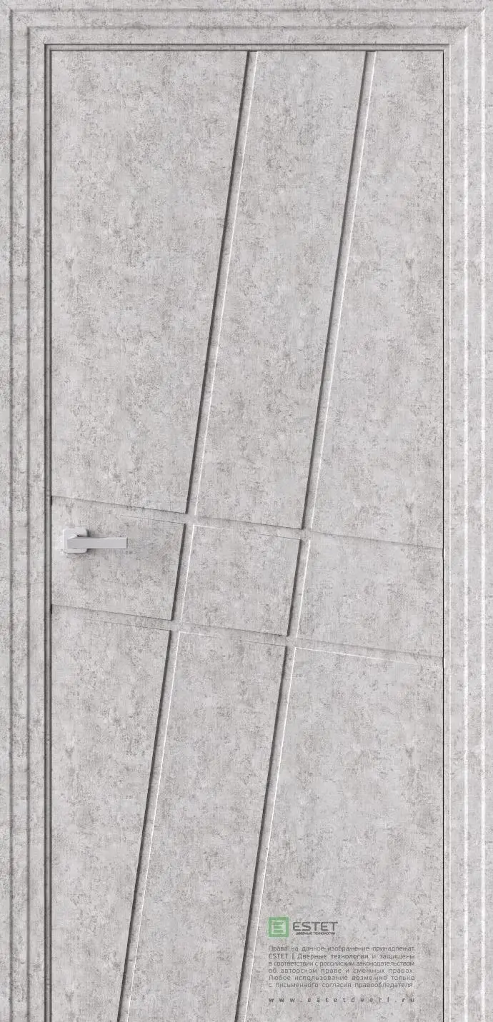 Межкомнатная дверь P15 Бетон Бетон