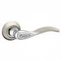 Дверная ручка раздельная FUARO ARIA RM SN/CP-3
