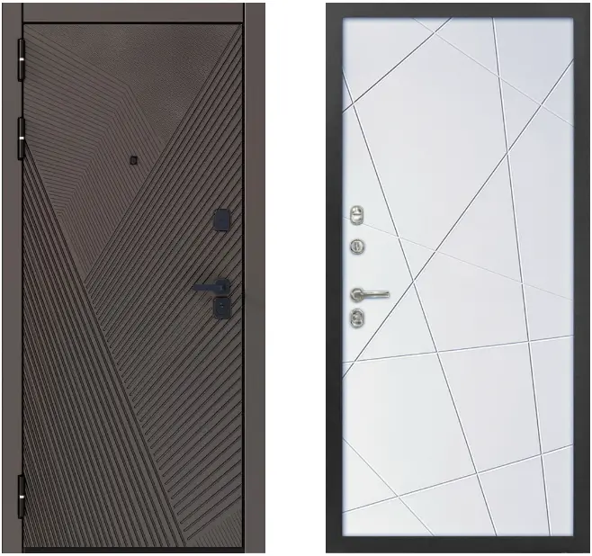 Входная дверь глухая с зеркалом и шумоизоляцией ДК-19