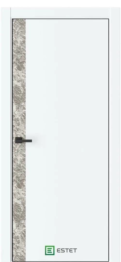 Межкомнатная дверь UV2 Античный мрамор/айс soft touch Белый