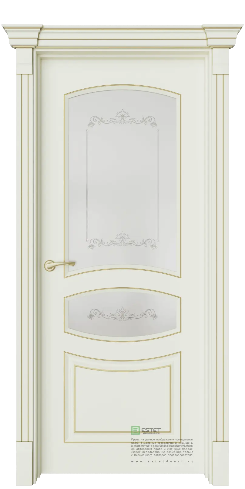 Межкомнатная дверь Адель-4 Ваниль Слоновая кость