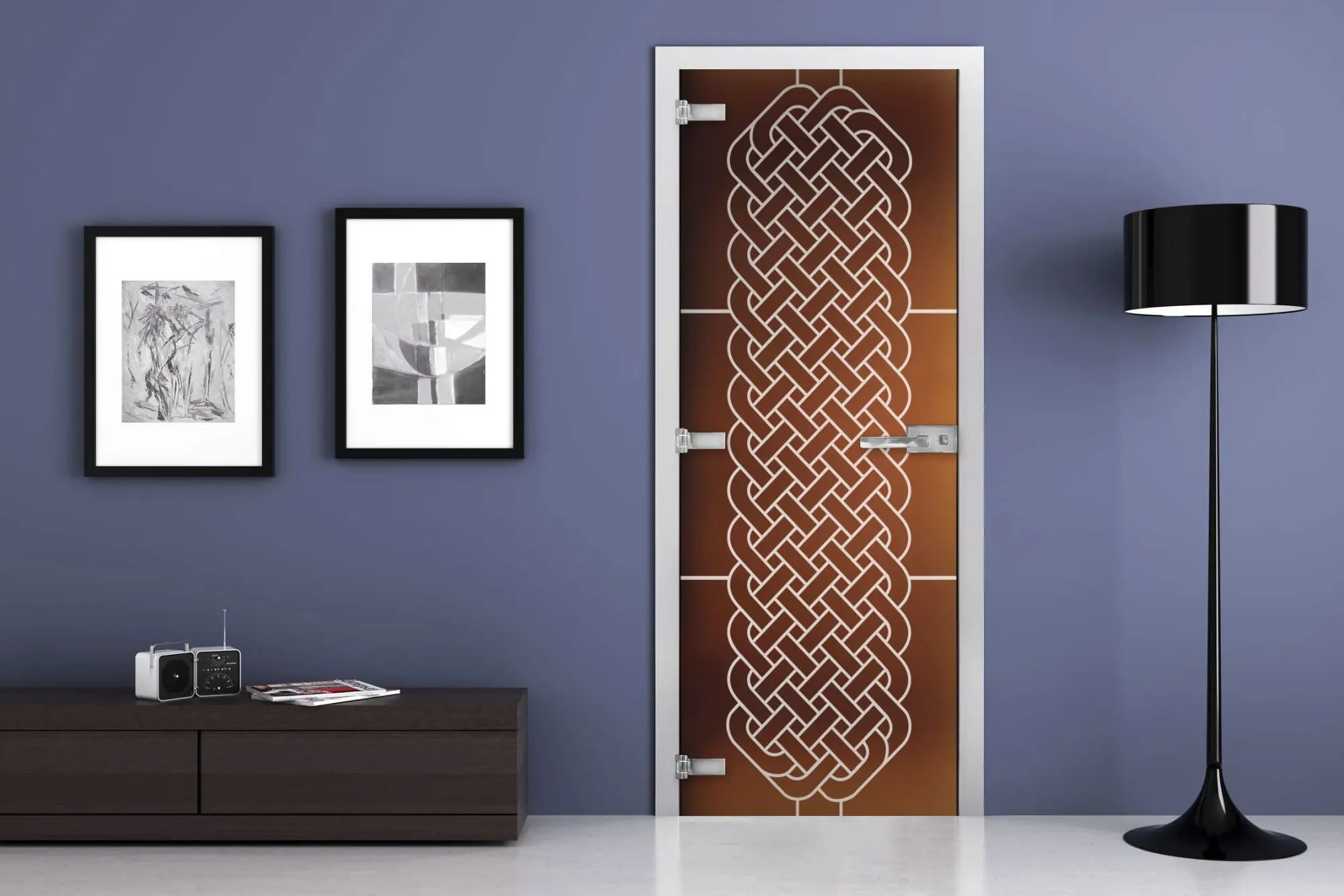 Дверь стеклянная MG-13 Бронза матовое