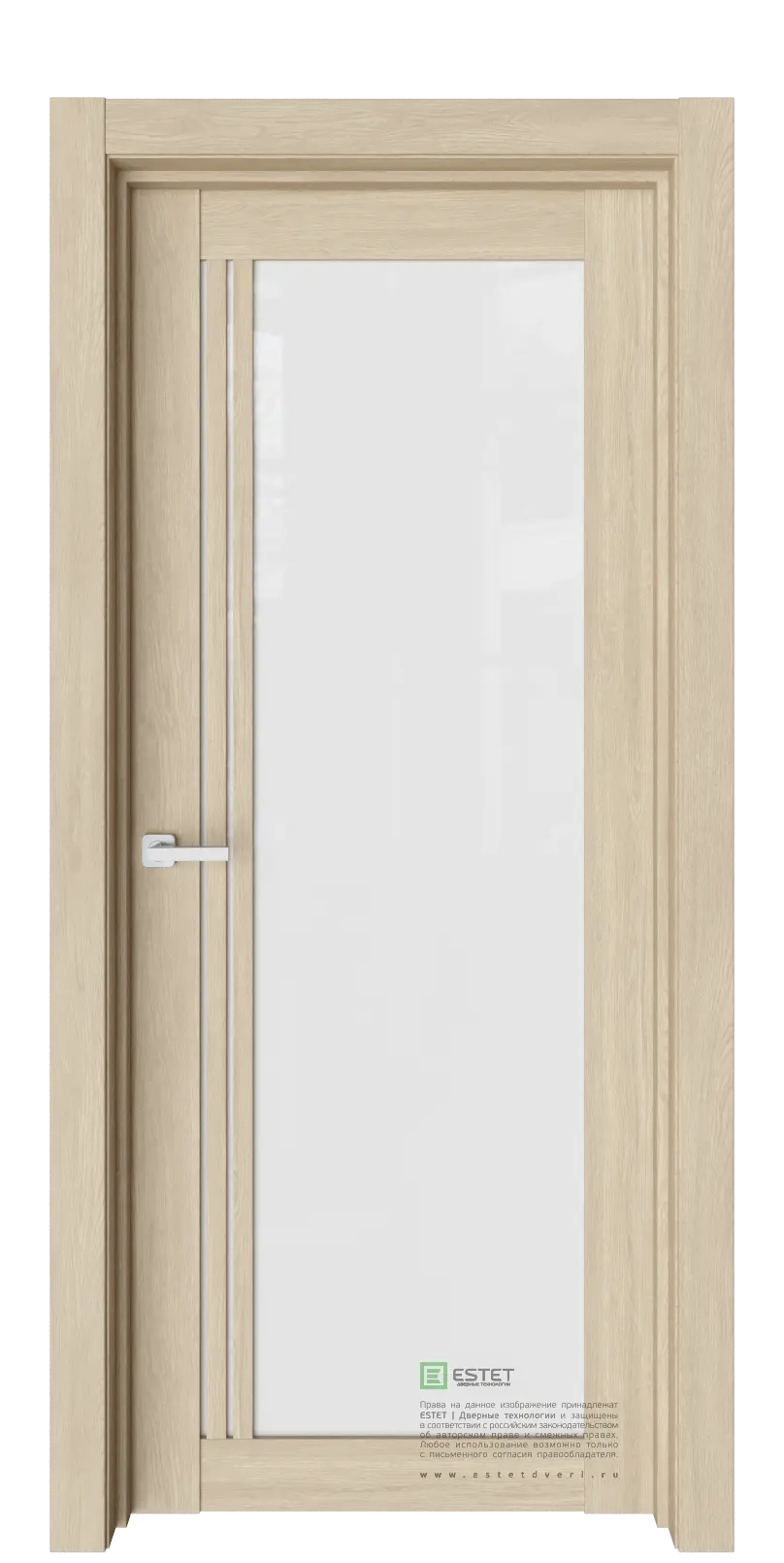 Межкомнатная дверь Версо В7 Сенди белый Дуб светлый