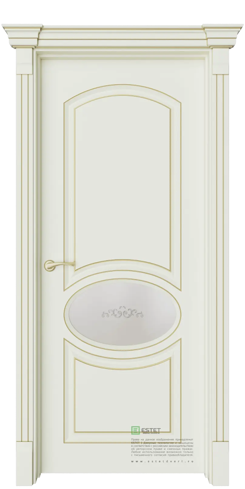 Межкомнатная дверь Эври-2 Ваниль Слоновая кость
