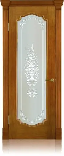 Межкомнатная дверь Анкона 2 "Ирис", шпон: анегри тон 2 Светлый Анегри