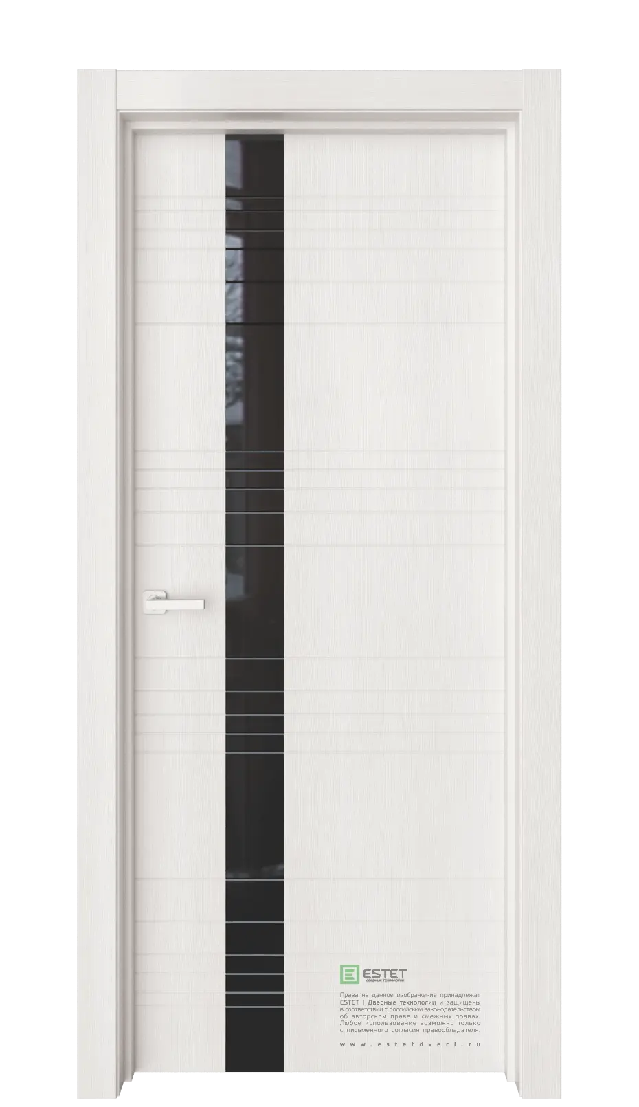 Межкомнатная дверь Вейс В3 Клён-аваланж Светлый Лакобель черный