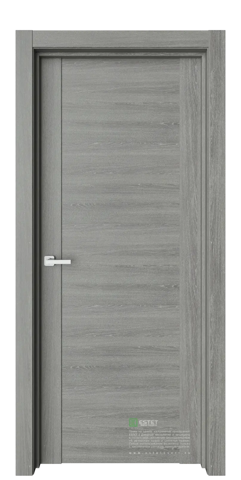 Межкомнатная дверь Тренд Т0 Орех-мраморный Серый