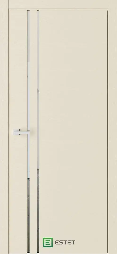 Межкомнатная дверь Вейс В9 Ясень сайлент горизонт Зеркало Ясень