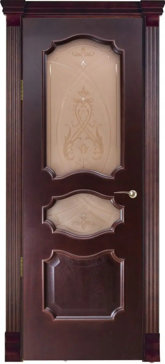 Межкомнатная дверь Аликанте "Алла", шпон: красное дерево Красное дерево