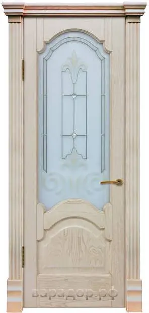 Межкомнатная дверь Надежда "Гамма-1", шпон: ясень тон 6 Светлый