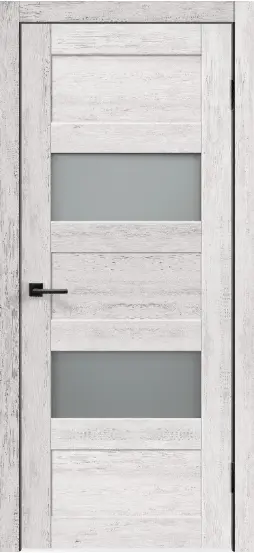 Межкомнатная дверь TREND 2V санторини белый Светлый Сатинат белый