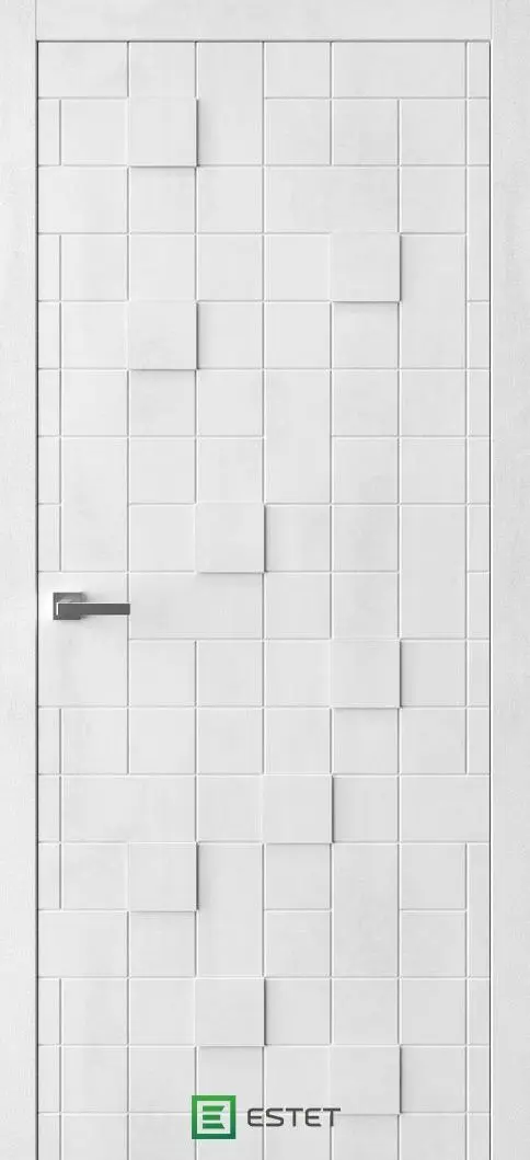 Межкомнатная дверь PV-3 Камень белый Белый с текстурой