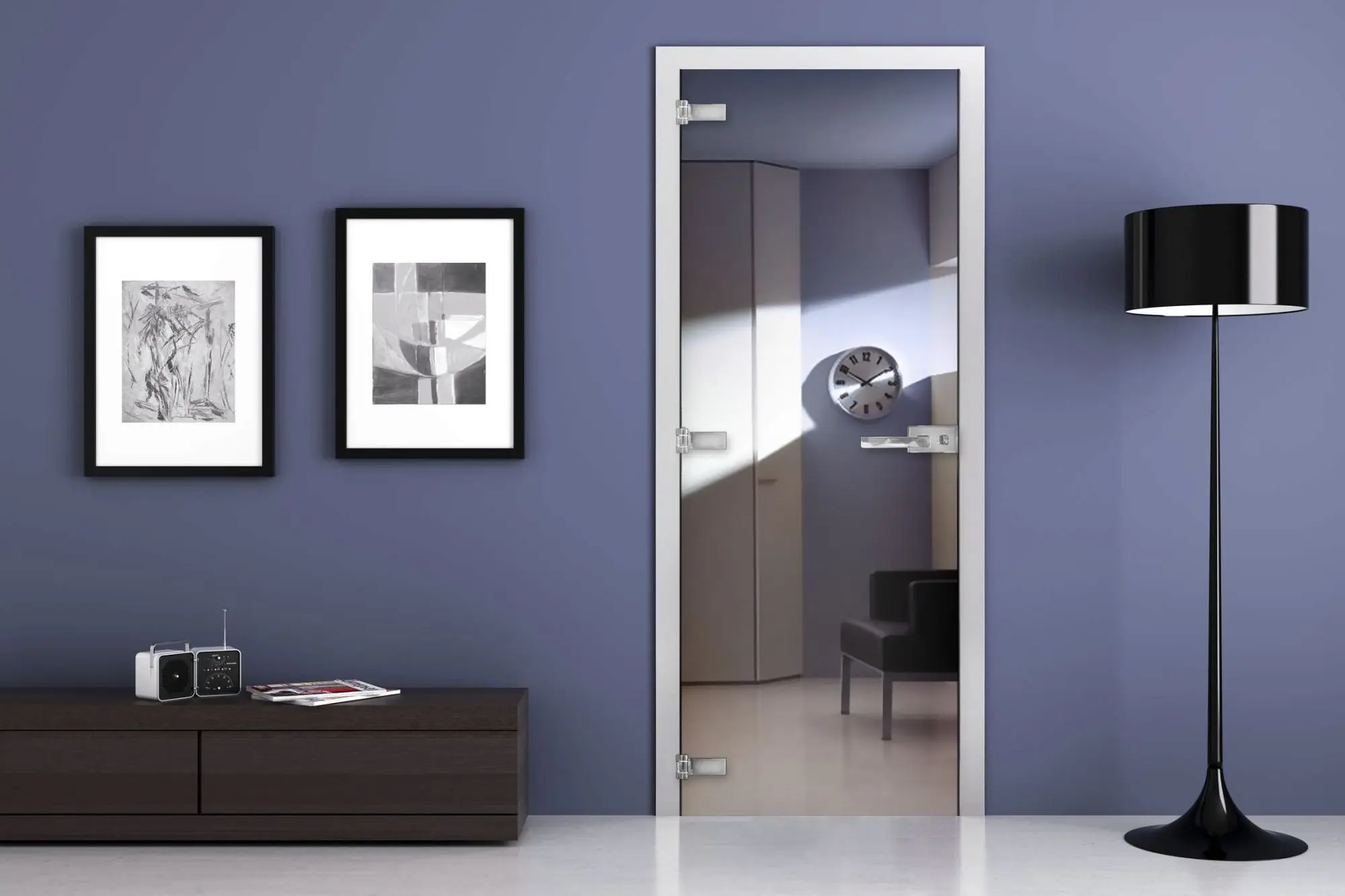 Дверь стеклянная MG-00 Прозрачная