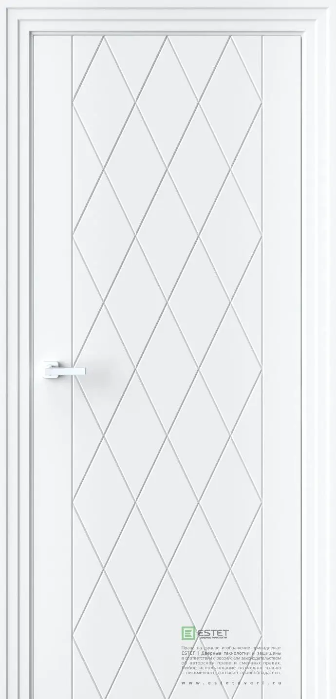 Межкомнатная дверь P6 RAL9003 Белый