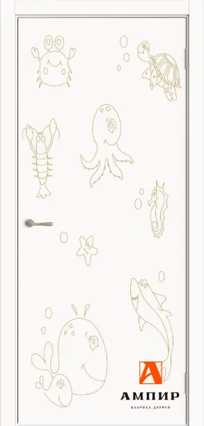 Межкомнатная дверь Ампир Пиколлино 8 для детской Белый