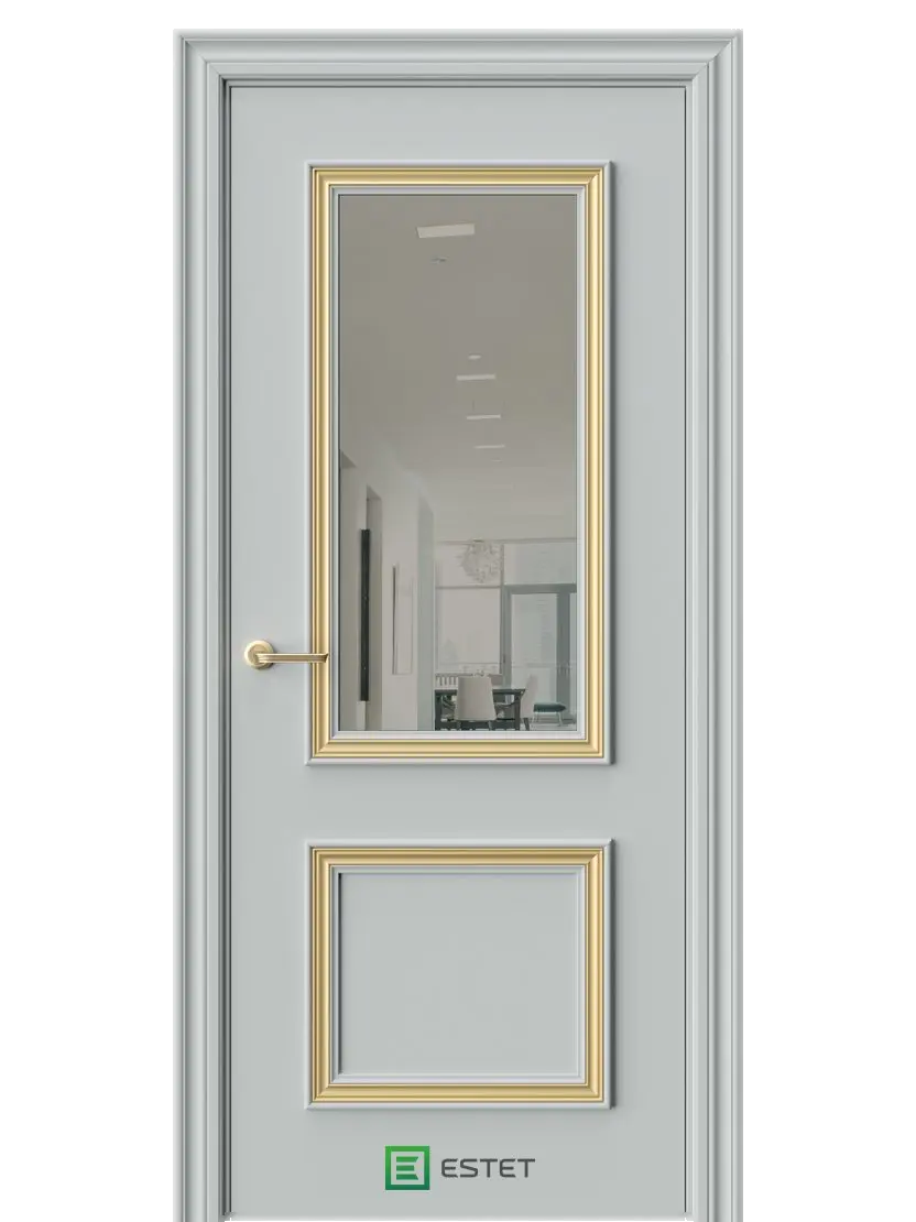 Межкомнатная дверь Era-4 Адамант багет золото Светло-серый