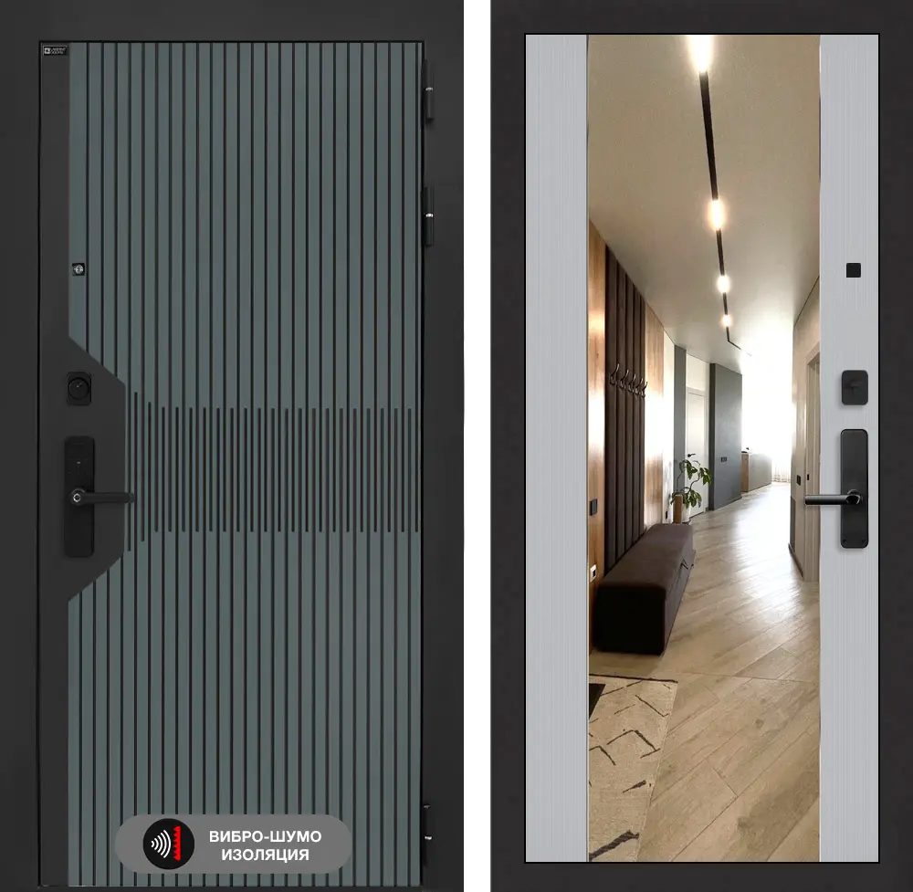 Межкомнатная дверь Смартлаб максимум серый рельеф мягкий