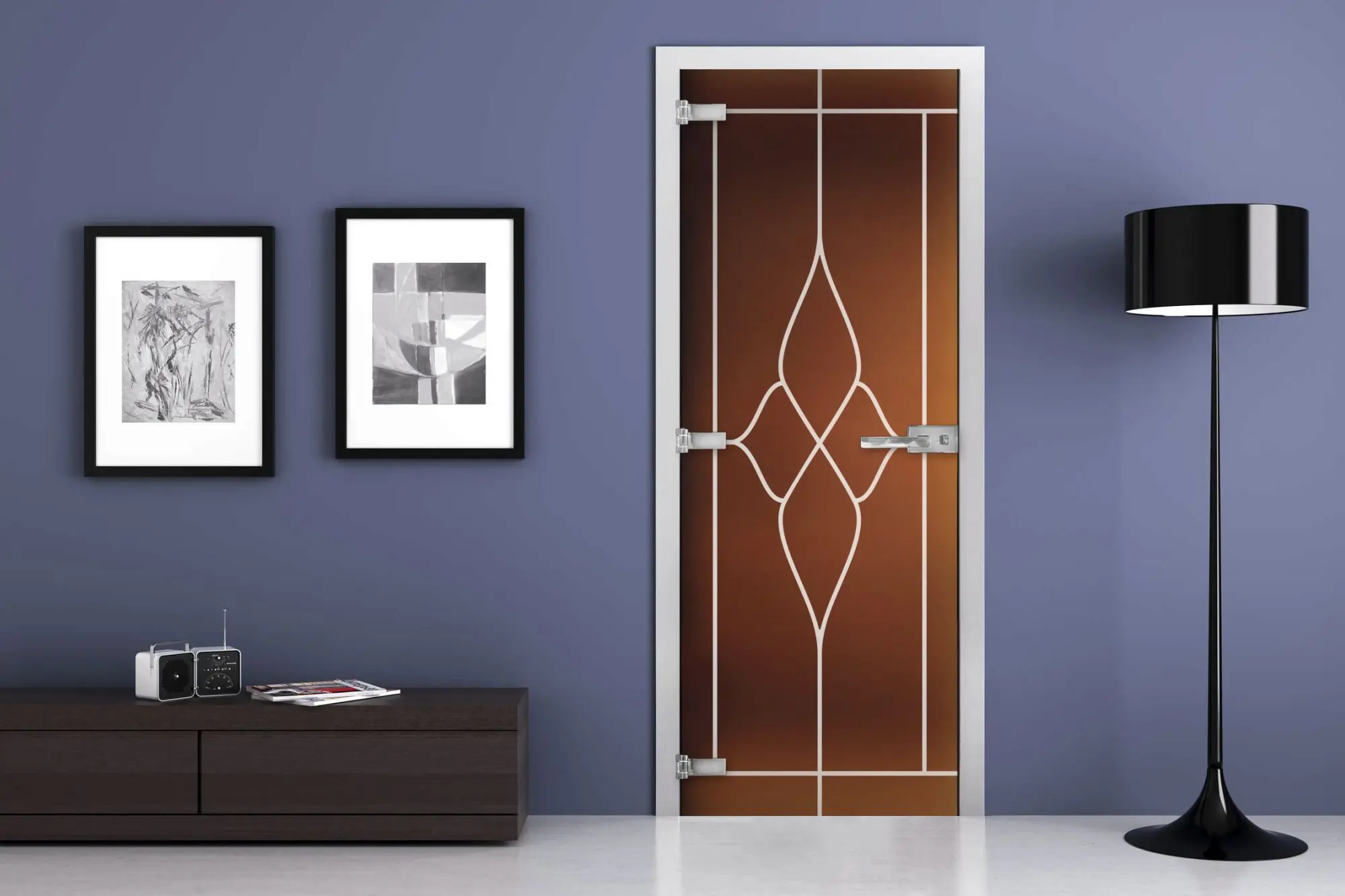 Дверь стеклянная MG-20 Бронза матовое