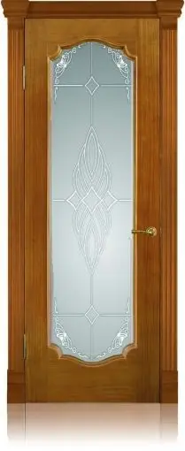 Межкомнатная дверь Анкона 2 "Вильена", шпон: анегри тон 2 Светлый Анегри