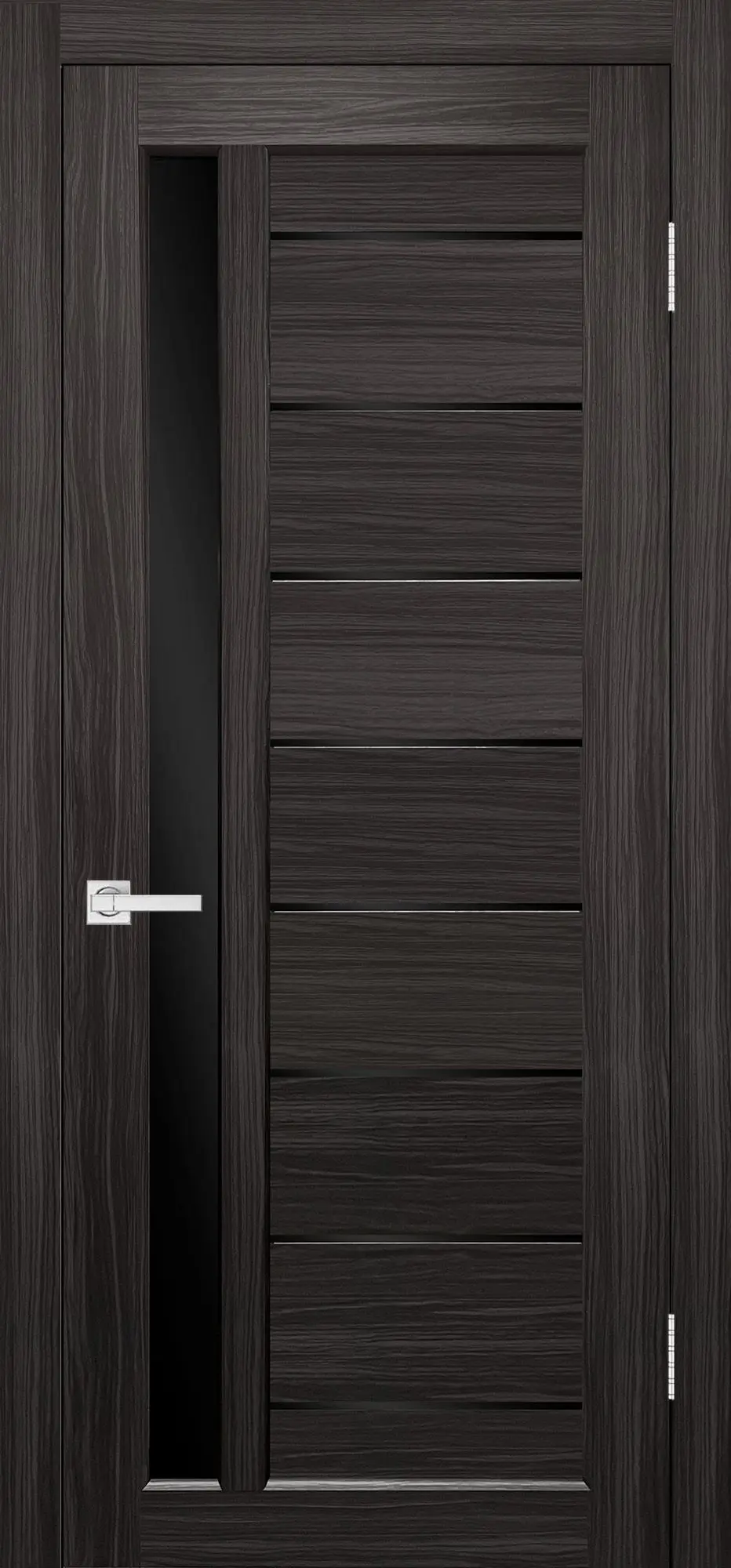 Межкомнатная дверь YD Евро 45 Черный жемчуг Тёмный Лакобель черный