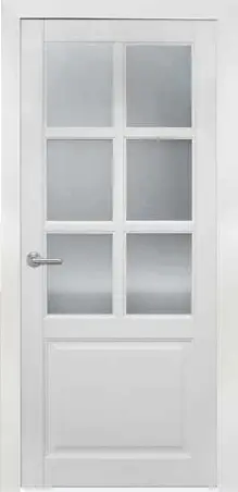 Межкомнатная дверь ЧФД Модена ПО белое дерево Белый с текстурой Сатинат белый