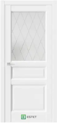 Межкомнатная дверь SE8 Белый Белый Ромб