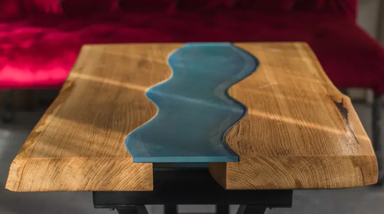 Стол Дуб-Слеб с фигурным стеклом 1200*750мм