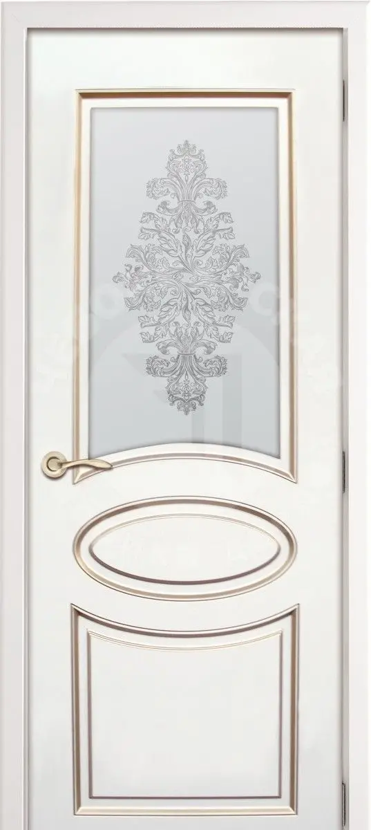 Межкомнатная дверь ЧФД Эмма 180 ПО наливной витраж