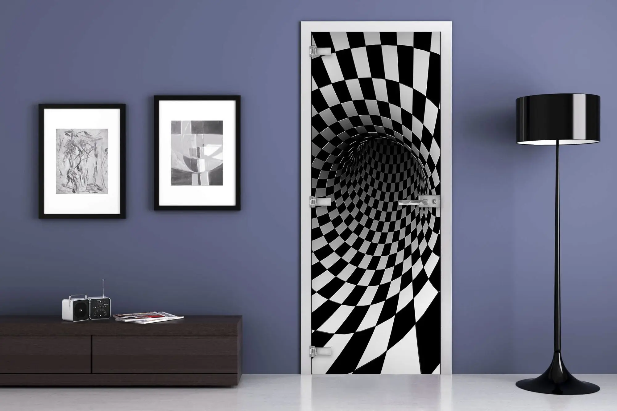 Дверь стеклянная MG-Abstactions 8