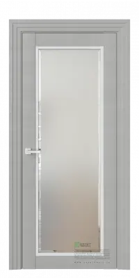 Межкомнатная дверь J2 Smok Серый Фацет сатинат белый