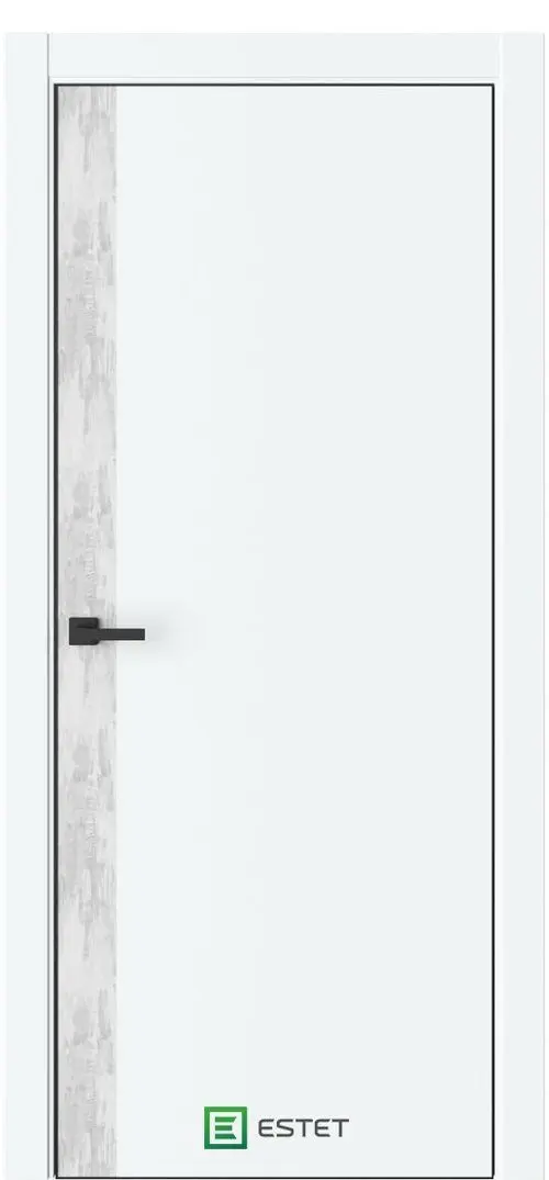 Межкомнатная дверь UV2 Авторская штукатурка/айс soft touch Белый