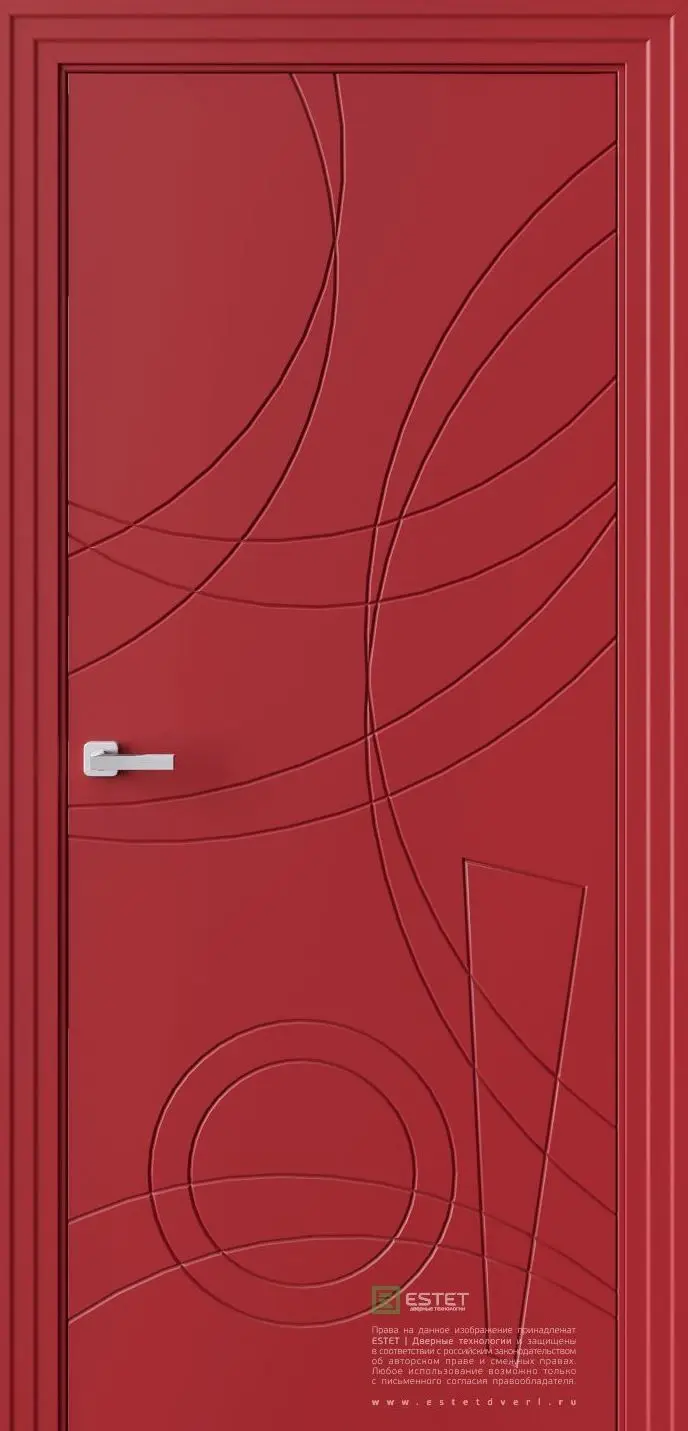 Межкомнатная дверь P11 RAL3002 Красный