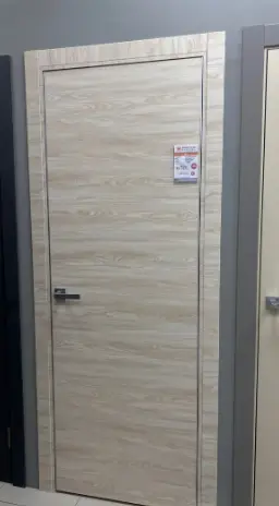 Межкомнатная дверь Нева In9 Дуб малибу горизонт AL кромка Бежево-серый