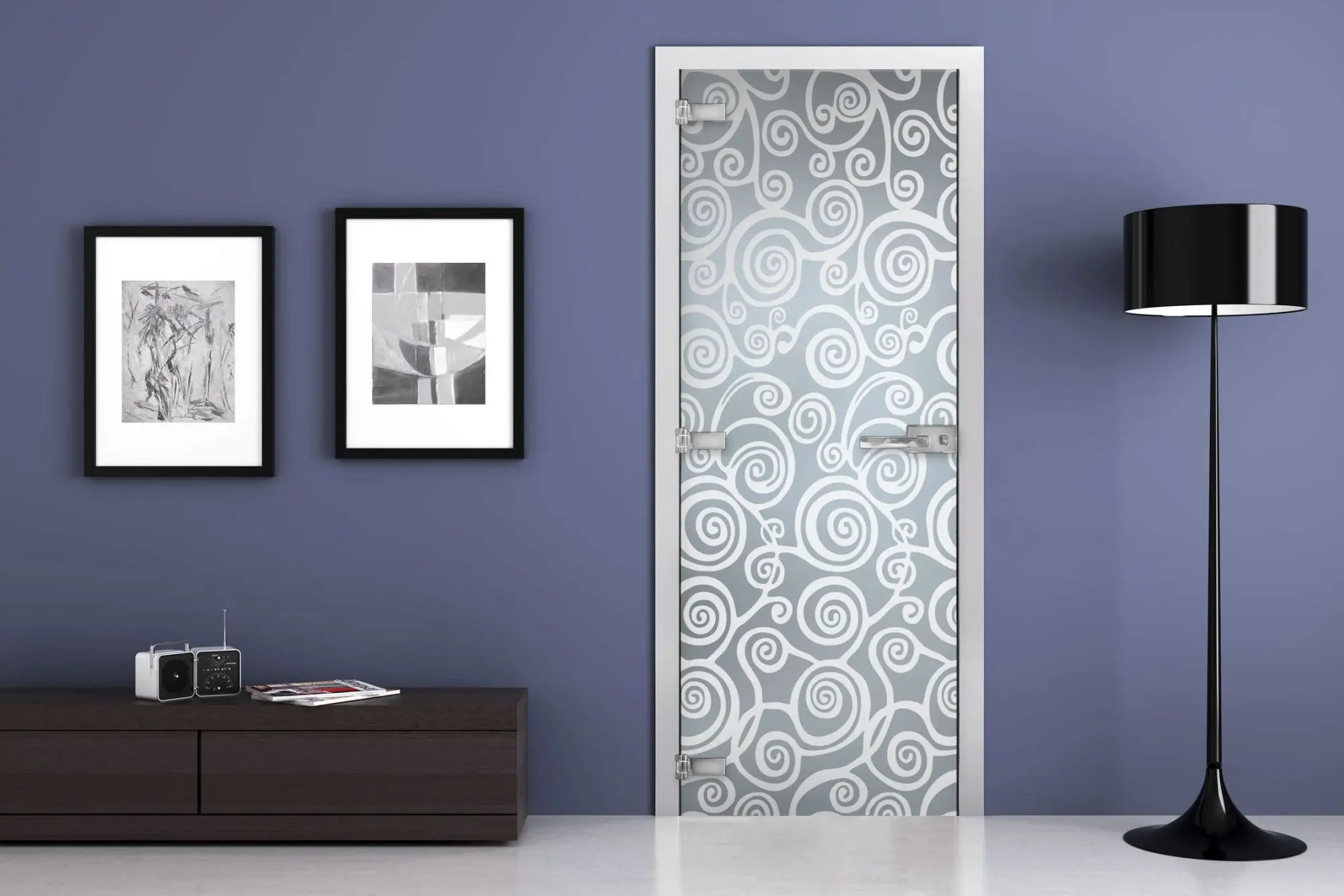 Дверь стеклянная MG-12 Матовое бесцветное