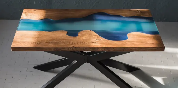 Стол Дуб-Слеб с фигурным стеклом 1200*750мм