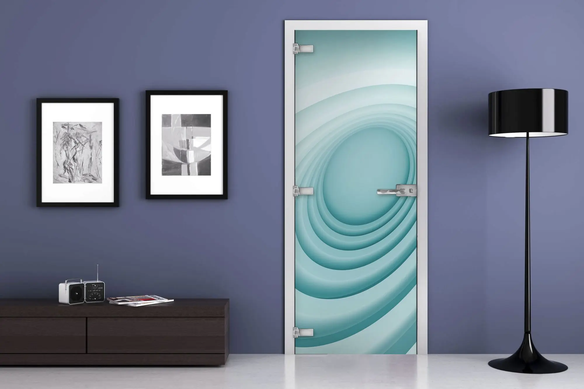 Дверь стеклянная MG-Abstactions 7