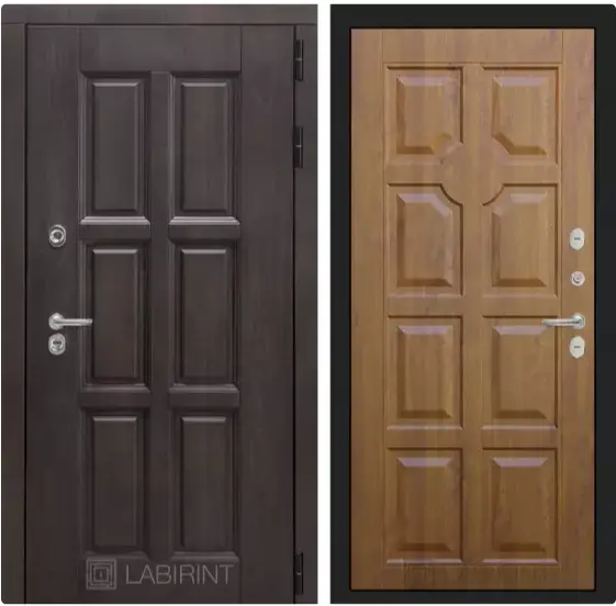 Входная дверь с терморазрывом Лабиринт Лондон панель 17 голден оак