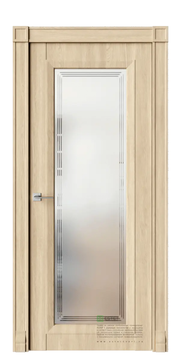 Межкомнатная дверь MSR2 cтекло 1 Дуб