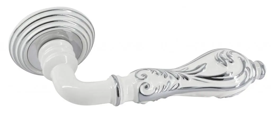 Дверная ручка раздельная PALAZZO V201 ENAMEL - CHROME