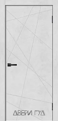 Межкомнатная дверь DG Geometry-1 ПГ Бетон снежный Светлый
