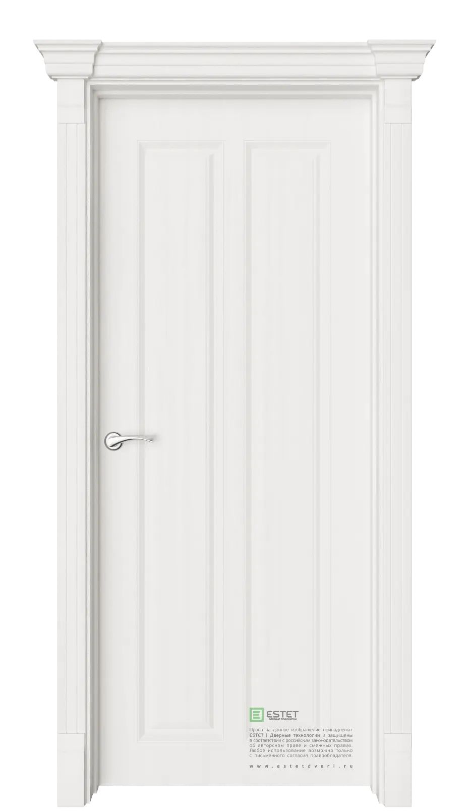 Межкомнатная дверь Санте-1 Белое дерево Белый с текстурой